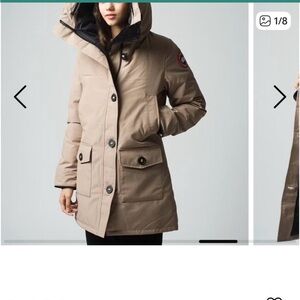Canada Goose Women's Tan Hooded Puffer Coat